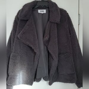 NWOT BB Dakota Steve Madden Grey Teddy 2fer Sofffft Coat, XL, 12-14-16